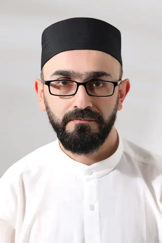 Siyah Kapitone Elif Vav Nakışlı Kalıp Namaz Takkesi - 6