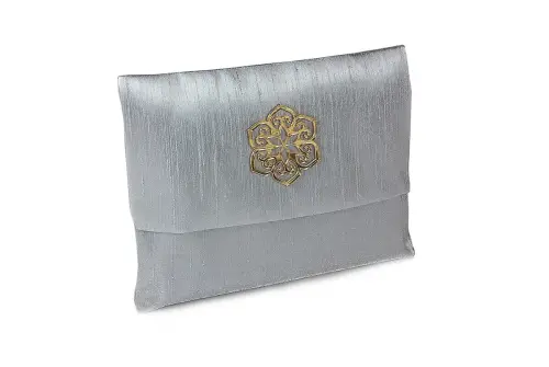 Slub Fabric Covered Yasin Book - Bag Size - Name Special Plate - Prayer Rug - Rosary - Marsupial - Gray Color - Mevlid Gift - 4