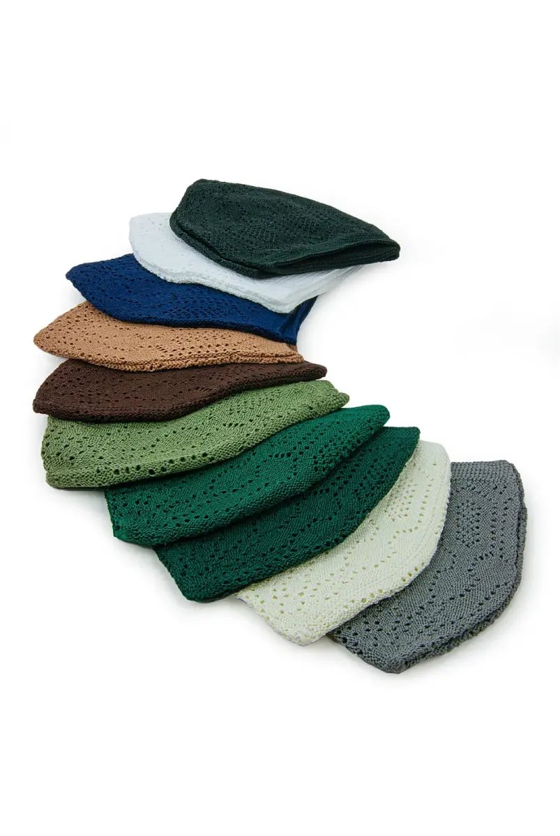 Soylu Mercan Erkek Namaz Takkesi 12 Adet Karışık Renk - 8