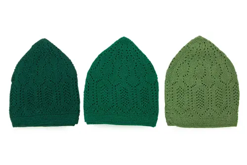 Soylu Mercan Erkek Namaz Takkesi 12 Adet Karışık Renk - 10