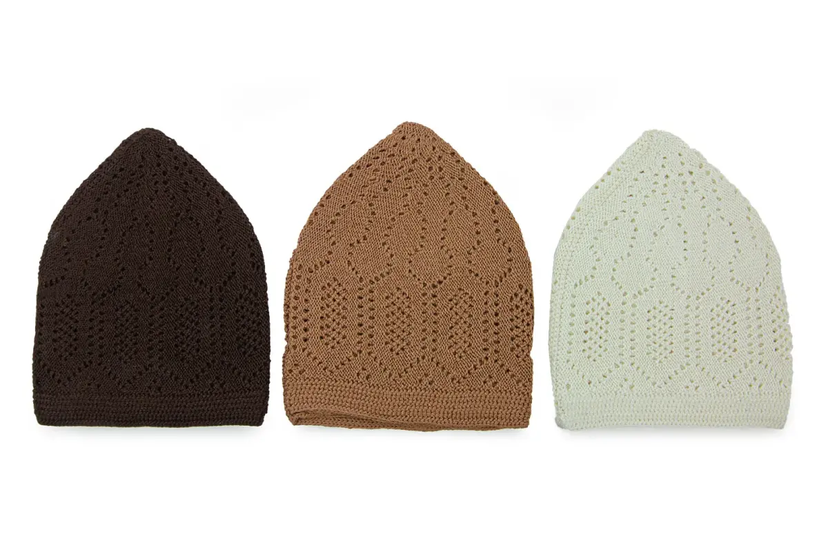 Soylu Mercan Erkek Namaz Takkesi 12 Adet Karışık Renk - 11