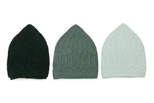 Soylu Mercan Erkek Namaz Takkesi 12 Adet Karışık Renk - 12