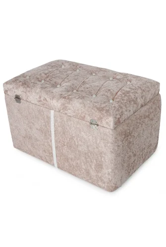 Söz Nişan Düğün Çeyizlik Kadife Gelin Bohça İkili Sandık - Kiremit - 3