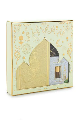 Special Boxed Gift Dowry Prayer Rug Set Suitable for the Bride's Package Cream - ihvanonline (1)