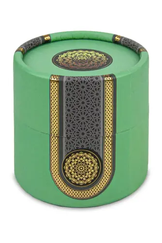 Special Gift Cylinder Storage Box for Mawlid, Wedding, Engagement and Holidays - Green - 1