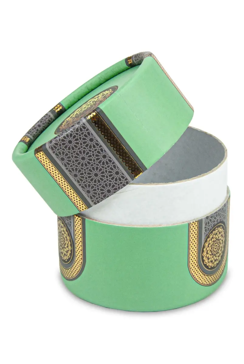 Special Gift Cylinder Storage Box for Mawlid, Wedding, Engagement and Holidays - Green - 2