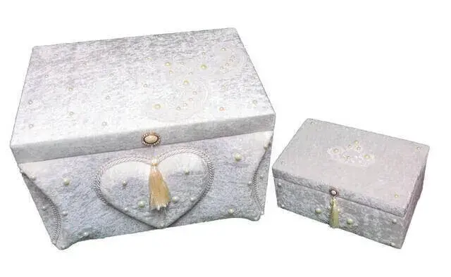 Special Design 2-Piece Velvet Dowry Chest Set - 10 - 1