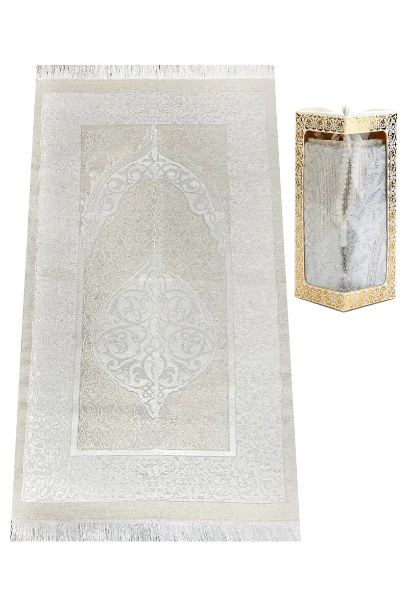 Special Gift Boxed Prayer Beads Rosary Set White - 1