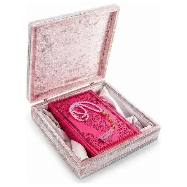 Special Velvet Boxed Quran and Pearl Rosary Set for Mother's Day - 2