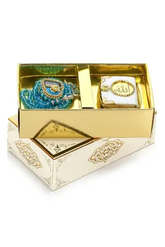 Stone Dhikrmatic - Mini Quran - Gift Set with Crystal Stone Rosary - Blue Color - ihvanonline (1)