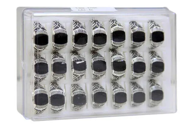 Stone Men's Ring - 42 Pieces-6128 - 1