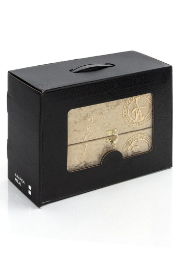 Table Top Double Covered Quran Set With Velvet Covered Chest - Gold - 6