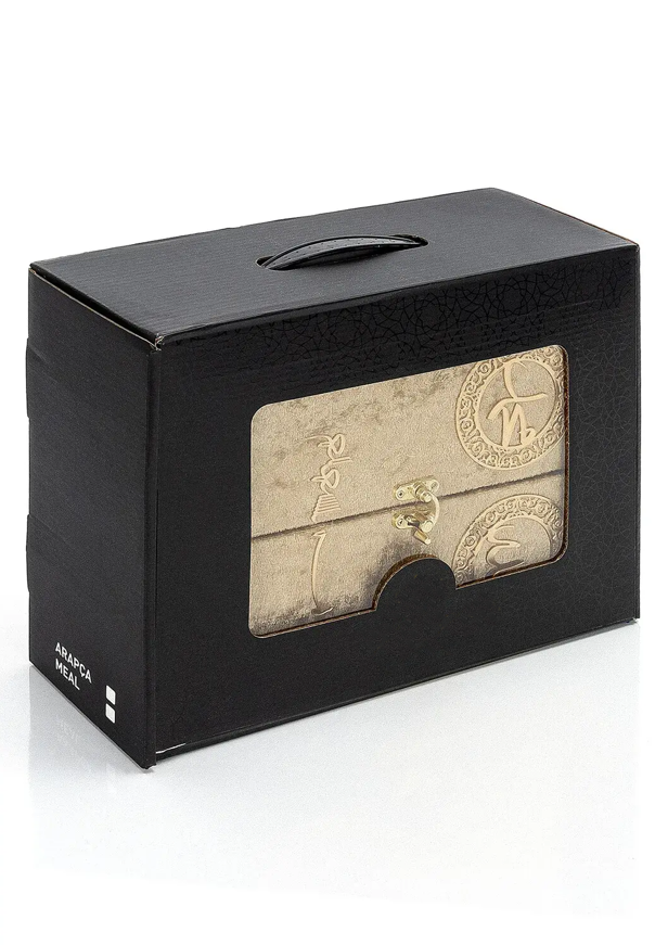 Table Top Double Covered Quran Set With Velvet Covered Chest - Gold - 6