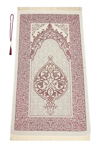 Taffeta Prayer Rug - Slub Pouch - Claret Red - 2