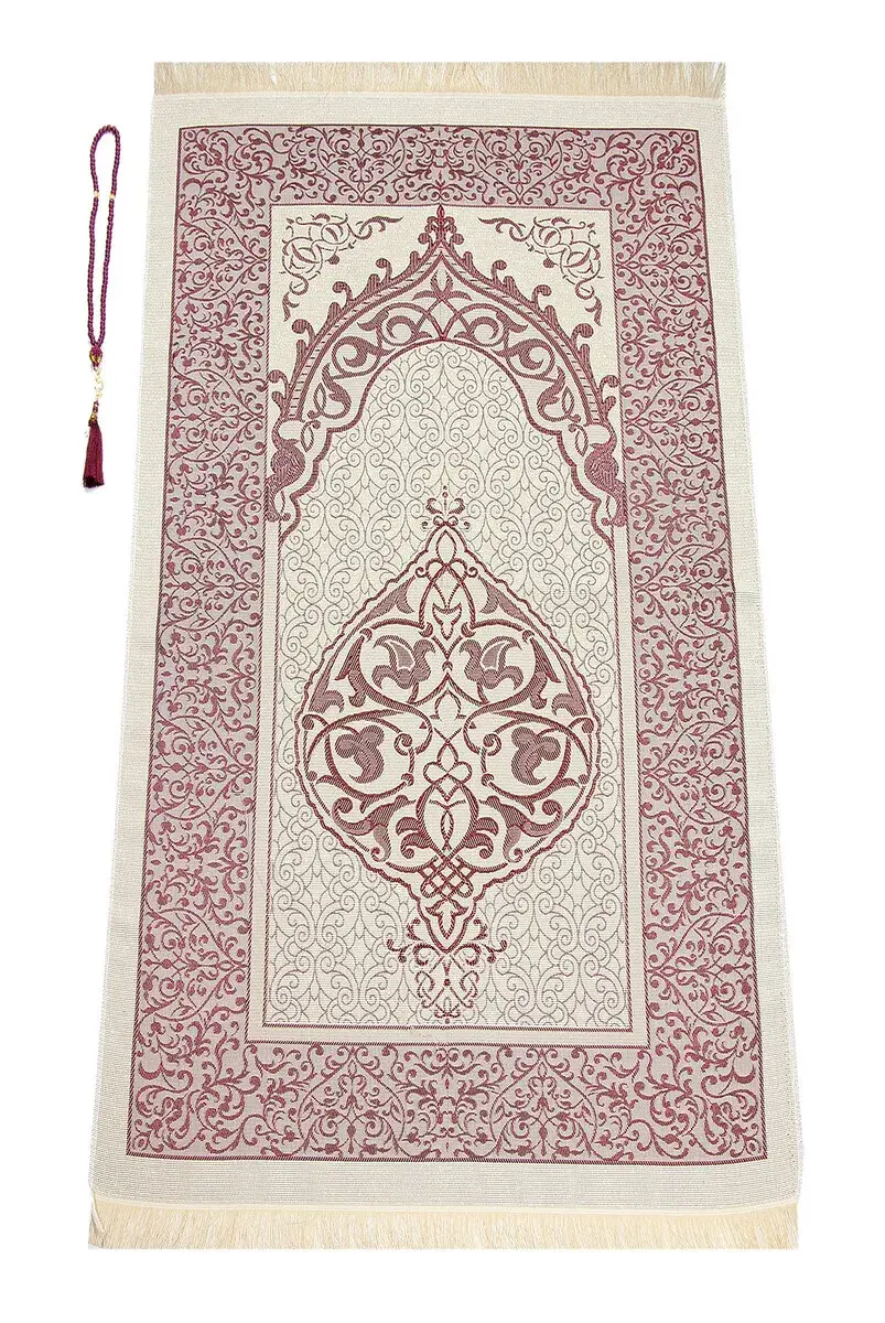 Taffeta Prayer Rug - Slub Pouch - Claret Red - 2