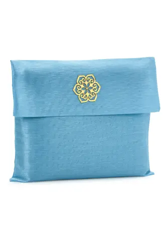 Taffeta Prayer Rug - Slub Pouch - Blue Color - 2