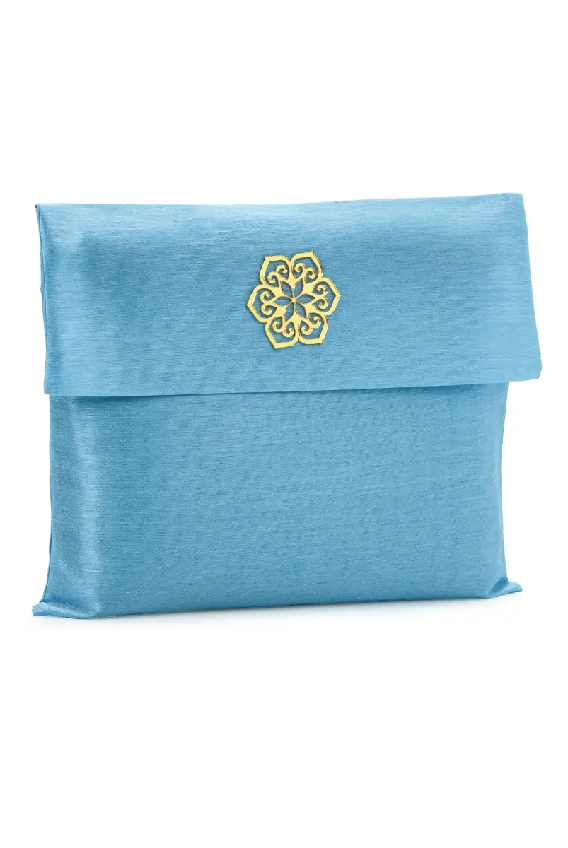 Taffeta Prayer Rug - Slub Pouch - Blue Color - 2