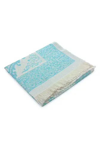 Taffeta Prayer Rug - Slub Pouch - Blue Color - 5