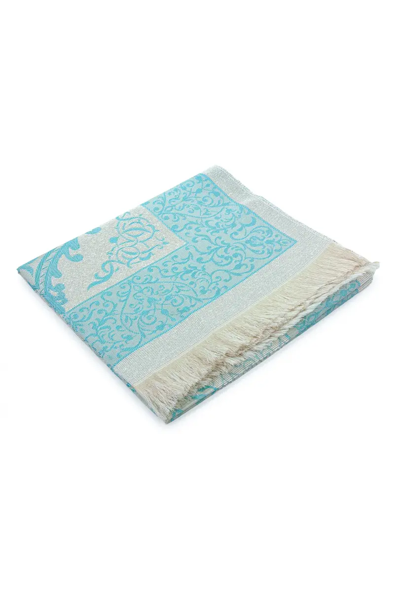 Taffeta Prayer Rug - Slub Pouch - Blue Color - 5