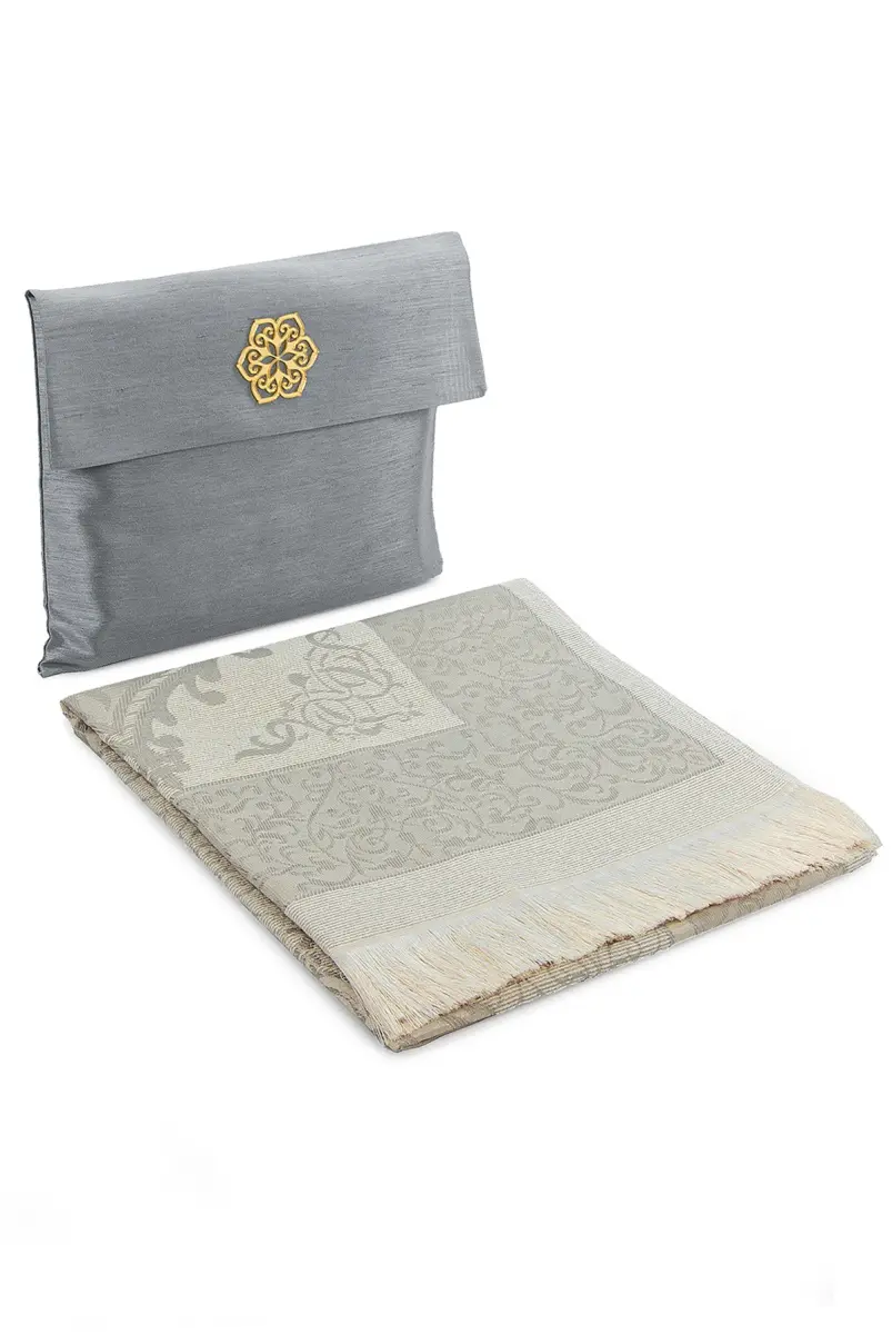 Taffeta Prayer Rug - Slub Pouch - Gray Color - 1