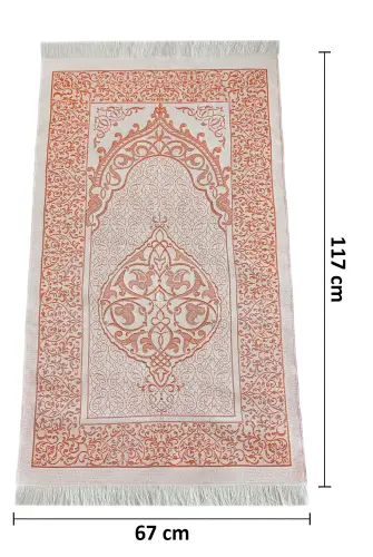 Tafta Seccade - Şantuk Keseli Mevlüt Seti - Hac Umre Hediyelik - Bordo - 3