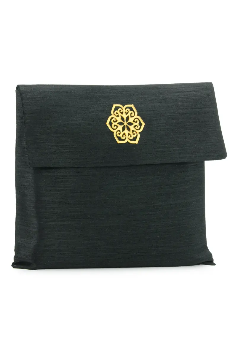 Tafta Seccade - Şantuk Keseli Mevlüt Seti - Hac Umre Hediyelik - Siyah - 2