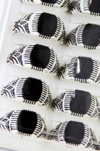 Taşlı Erkek Yüzüğü - 42 Adet-6128 - İhvan (1)