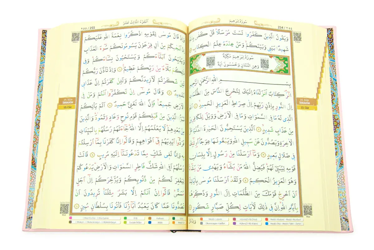 Tecvidli Kuranı Kerim - Termo Deri - Orta Boy - Açık Pembe - Ayfa Yayınevi - Bilgisayar Hatlı - 3