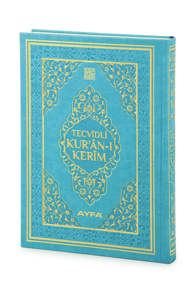 Tecvidli Kuranı Kerim - Termo Deri - Orta Boy - Mavi Renkli - Ayfa Yayınevi - Bilgisayar Hatlı - 1