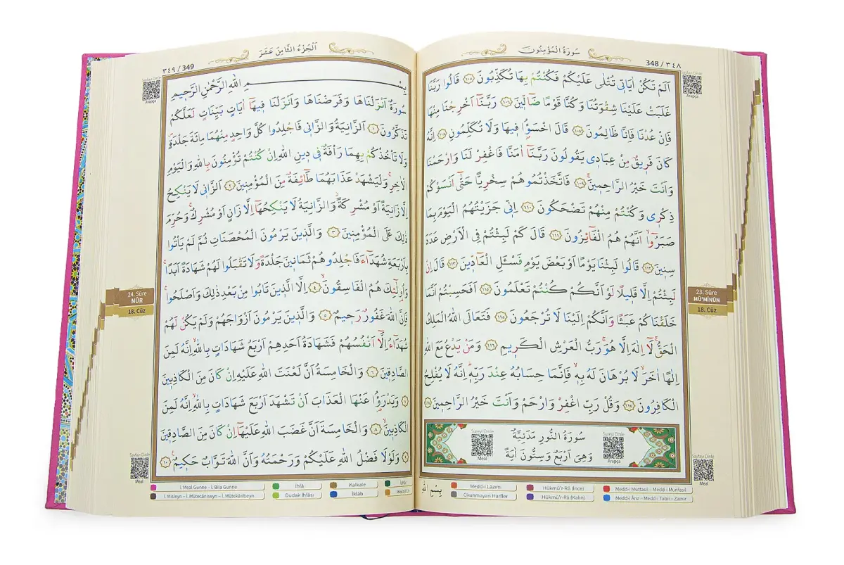 Tecvidli Kuranı Kerim - Termo Deri - Orta Boy - Pembe Renkli - Ayfa Yayınevi - Bilgisayar Hatlı - 3