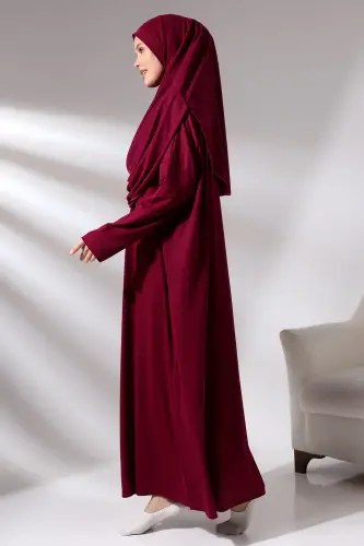 Tek Parça Namaz Elbisesi - Fuşya - 5015 - 5