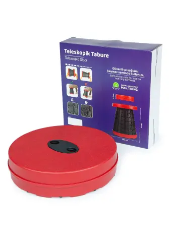 Teleskopik Katlanabilir Kolay Taşınabilir Akordiyon Tabure Banyo Kamp Taburesi - 8