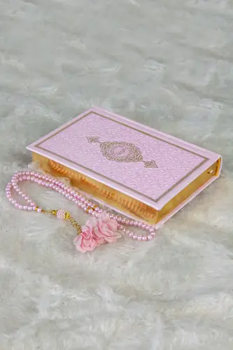 Termo Deri Ciltli Kuranı Kerim - Hafız Boy - Ahmet Hüsrev Hatlı - Tesbih ve Ayraç Hediyeli - Pembe - Hayrat Neşriyat (1)