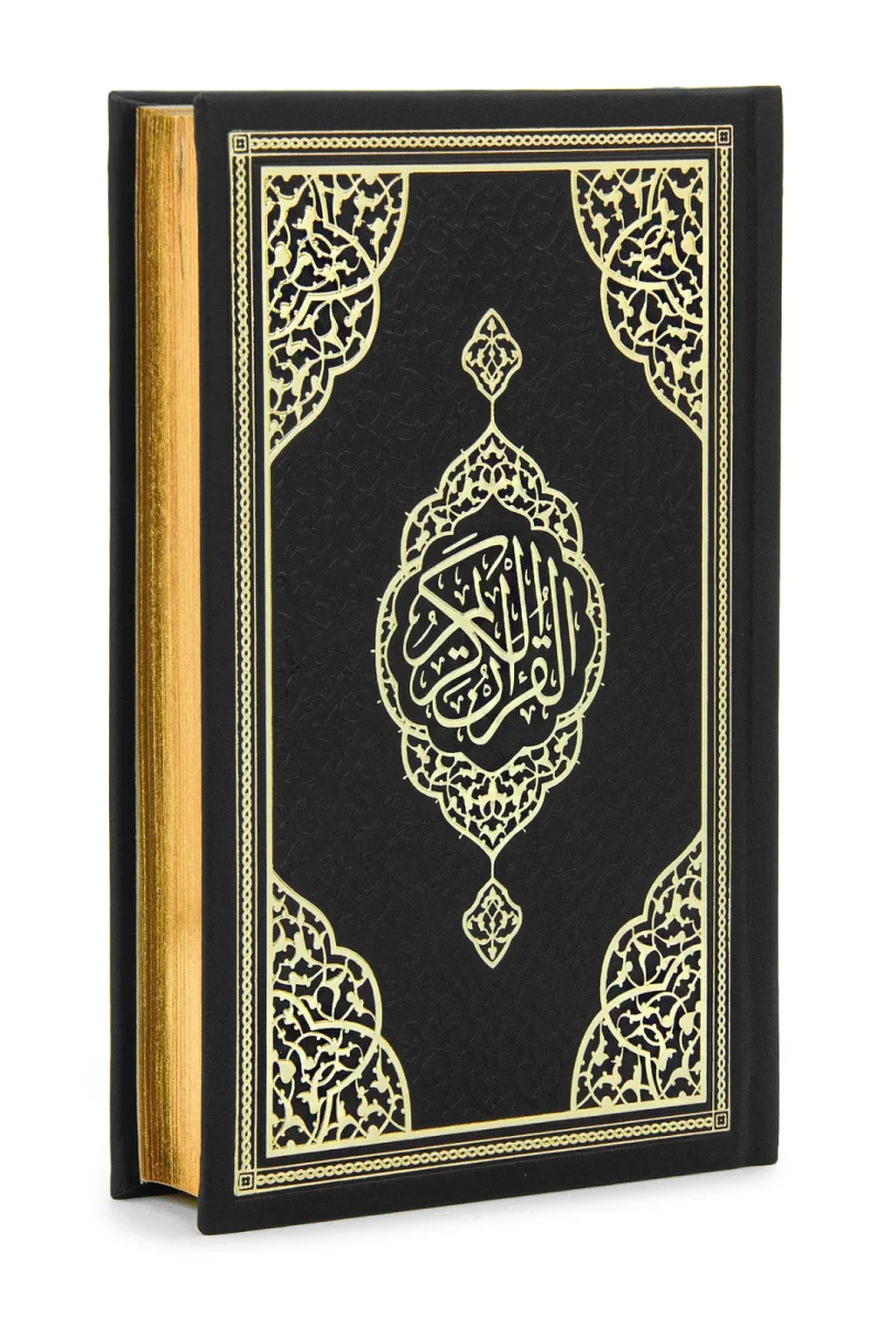 Termo Deri Ciltli - Medine Hatlı - Orta Boy - Kuranı Kerim - Siyah - 1