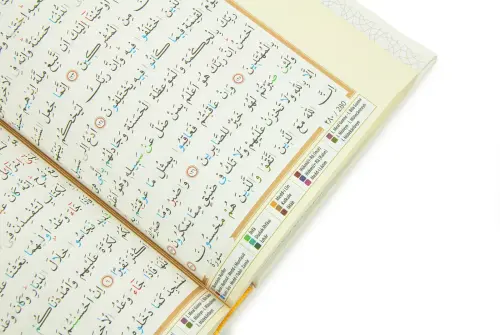 Termo Deri Ciltli Tecvidli Bilgisayar Hattı Arapça Orta Boy Kuranı Kerim - Beyaz - 4