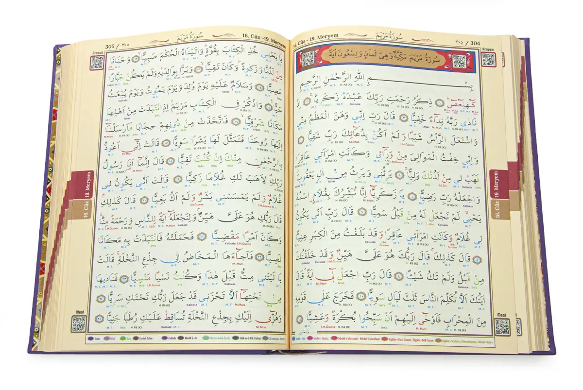 Termoderi Ciltli Satır Altı Tecvidli Kuranı Kerim - Bilgisayar Hatlı - Orta Boy - Lila Renk - Seda Yayınları - 3