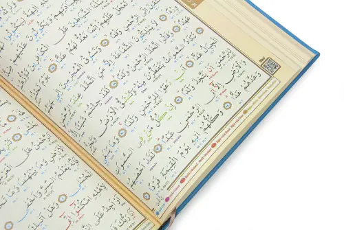Termoderi Ciltli Satır Altı Tecvidli Kuranı Kerim - Bilgisayar Hatlı - Orta Boy - Mavi Renk - Seda Yayınları - 4