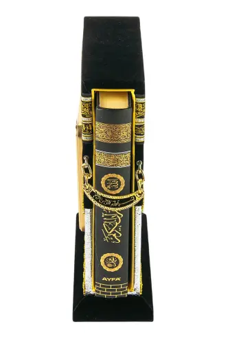 The Holy Quran with Stone Kaaba Model - Hafiz Boy - Silver - 4