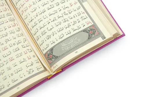 Thermo Leather Bound Quran Ahmet Hüsrev Calligraphy Hafiz Size Fuchsia - 4