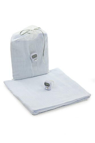 Tulle Pouch Cotton Mevlüt Cloth and Chanting Counter Set White - 1