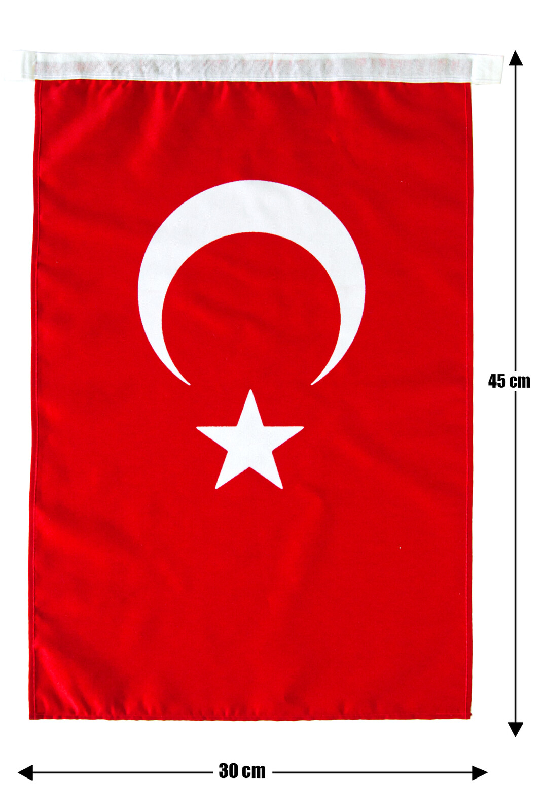 Türk Bayrağı 30x45 Alpaka Kumaş