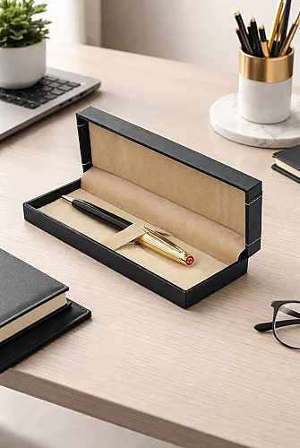 Türk Bayraklı Özel Kutulu Tükenmez Kalem , Lüks Kurumsal Hediyelik Kalem - 1