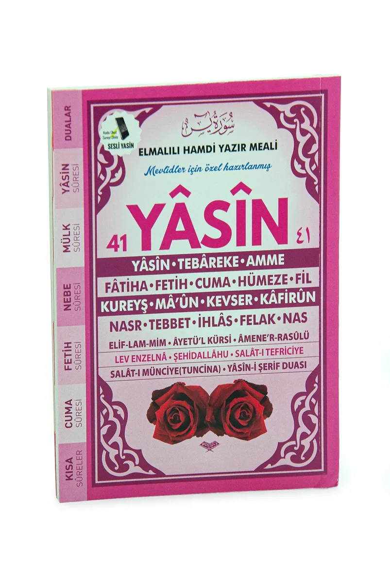 Türkçe Mealli Çanta Boy 80 Sayfa 41 Yasin QR Kodlu, Sesli Dinleme - Fuşya - 1