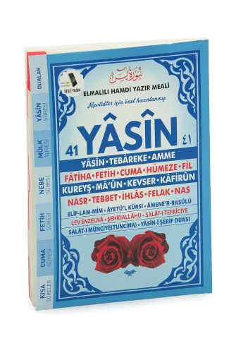 Türkçe Mealli Çanta Boy 80 Sayfa 41 Yasin QR Kodlu, Sesli Dinleme - Mavi 