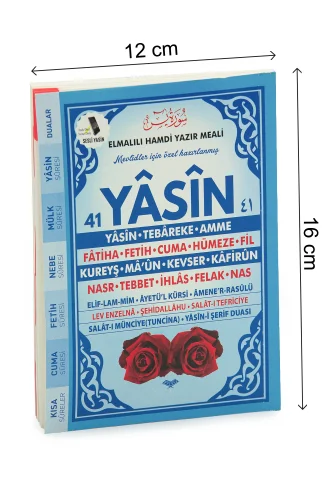 Türkçe Mealli Çanta Boy 80 Sayfa 41 Yasin QR Kodlu, Sesli Dinleme - Mavi - 5