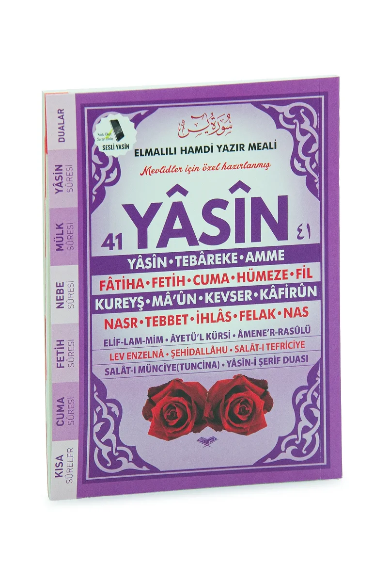 Türkçe Mealli Çanta Boy 80 Sayfa 41 Yasin QR Kodlu, Sesli Dinleme - Mor - 1