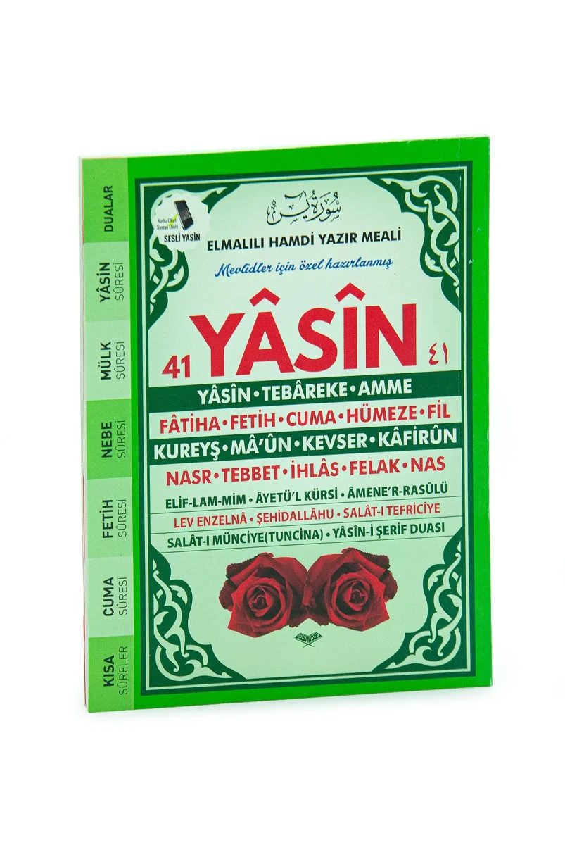 Türkçe Mealli Çanta Boy 80 Sayfa 41 Yasin QR Kodlu, Sesli Dinleme - Yeşil - 1