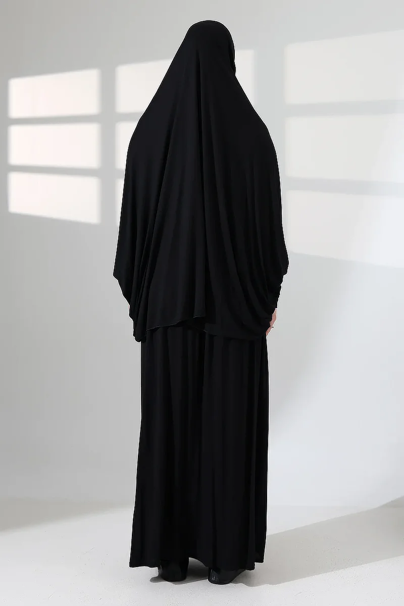 Two Piece Practical Prayer Dress 8016 Black - 8