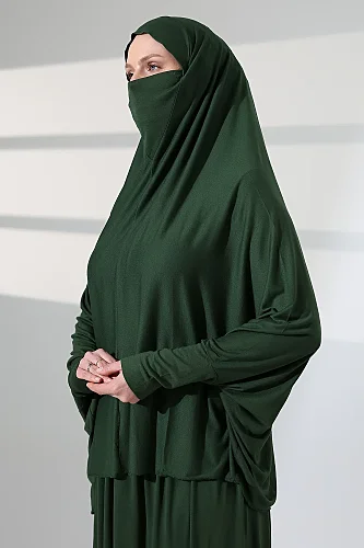 Two Piece Practical Prayer Dress 8016 Khaki - 3