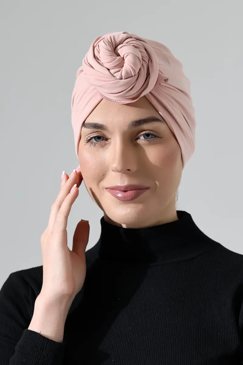 Üç Farklı Bağlamalı Tesettür Hazır Pratik Şal Pembe - 2